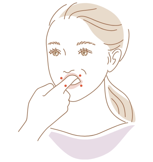 上下左右ともに1秒。全身のバランスを整える「大腸のツボ押し」。