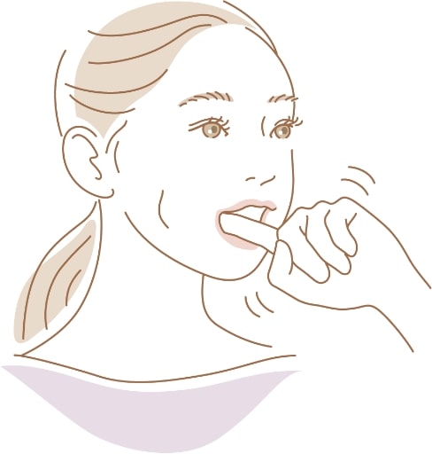 左右ともに1秒を2回、たった4秒でOK。